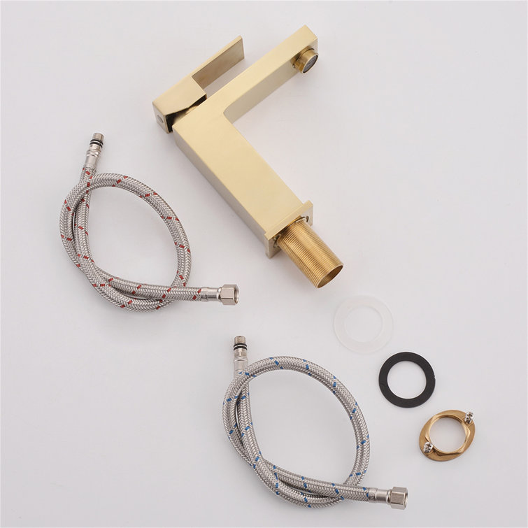 Brushed Gold Single Handle Modern Bathroom Faucet