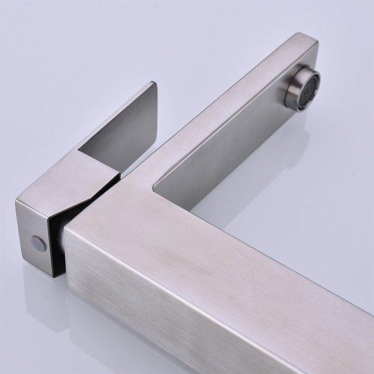 Brushed Nickel Single Handle High Arc Bathroom Faucet