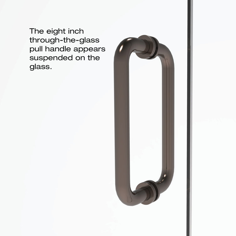 Coppia 60" x 72" Frameless Clear Glass Shower Door with Oil Rubbed Bronze Hardware