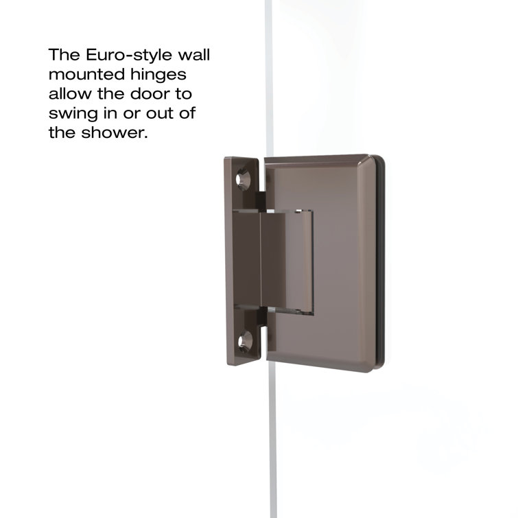 Celesta 76" High Oil Rubbed Bronze Frameless Shower Door