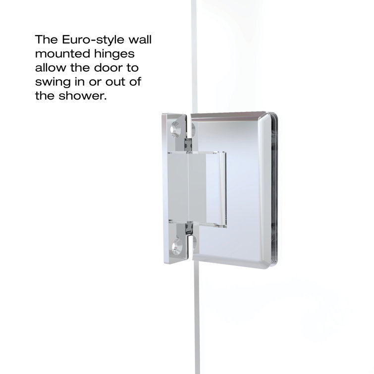 Celesta 46" x 76" Frameless Clear Glass Chrome Shower Door