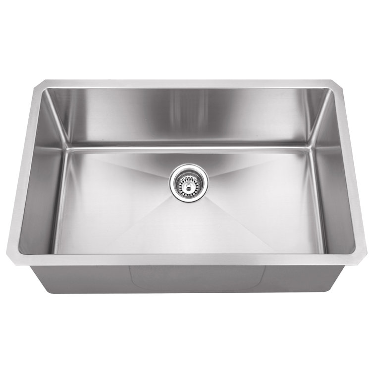 32'' Stainless Steel Undermount Single Bowl Kitchen Sink