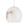 Lazio 3-Light Silver and Alabaster Globe Pendant