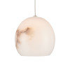 Lazio 3-Light Silver and Alabaster Globe Pendant