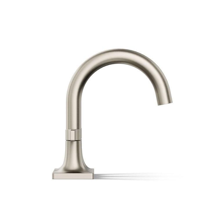 Vibrant Brushed Nickel Centerset Bathroom Faucet with Lever Handles