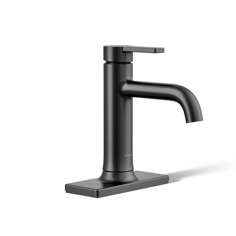 Matte Black Brass Single-Handle Bathroom Sink Faucet