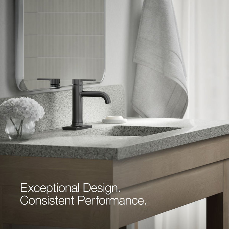 Matte Black Brass Single-Handle Bathroom Sink Faucet