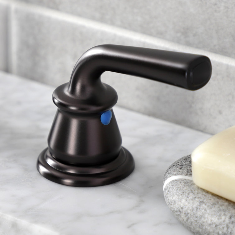 Elegant Traditional Oil Rubbed Bronze Widespread Bathroom Faucet with Lever Handles