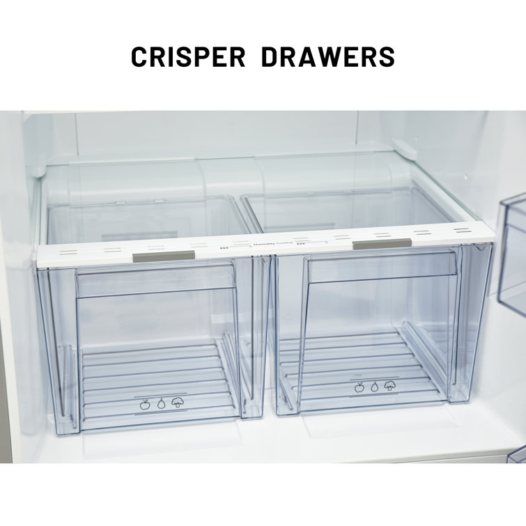 Equator Stainless Steel Energy Star Refrigerator-Freezer with Adjustable Shelves