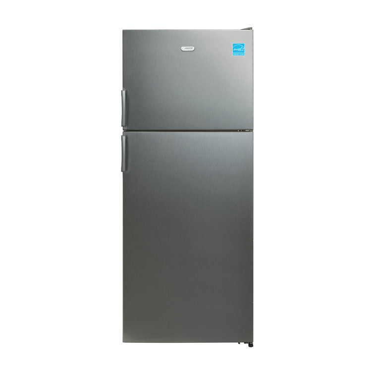 Equator Stainless Steel Energy Star Refrigerator-Freezer with Adjustable Shelves