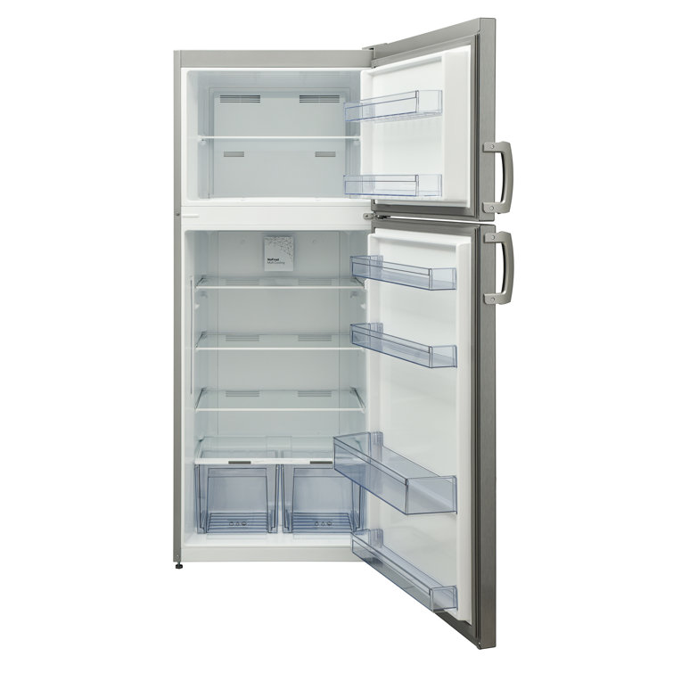 Equator Stainless Steel Energy Star Refrigerator-Freezer with Adjustable Shelves