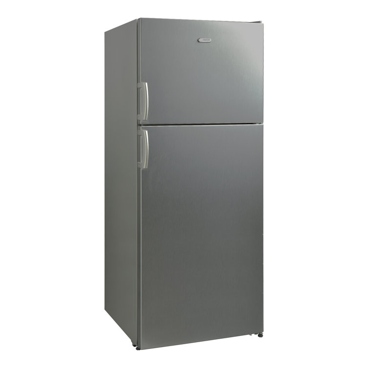 Equator Stainless Steel Energy Star Refrigerator-Freezer with Adjustable Shelves
