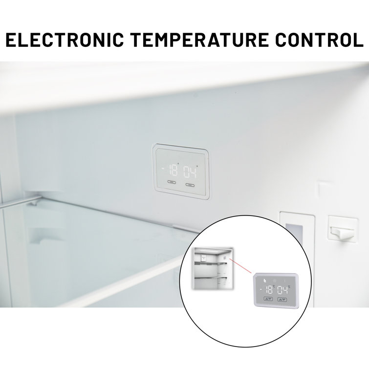 Equator Stainless Steel Energy Star Refrigerator-Freezer with Adjustable Shelves