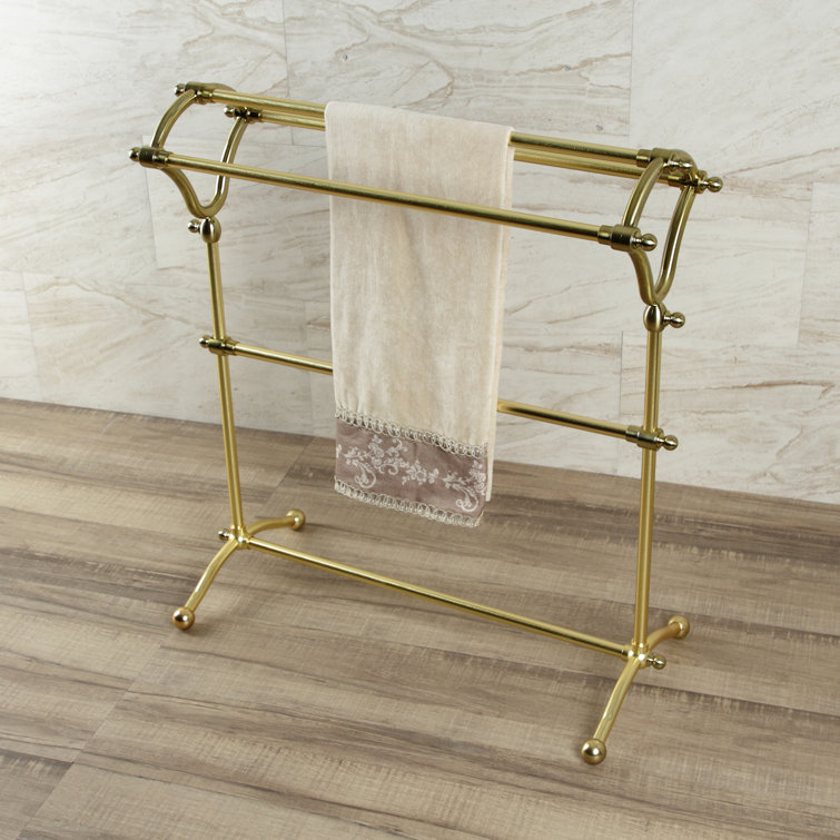 Edenscape Brushed Brass Freestanding Y-Type Towel Rack