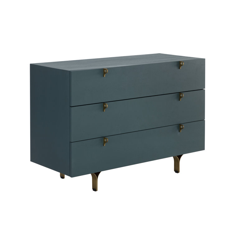 Celine Transitional 3-Drawer White Dresser