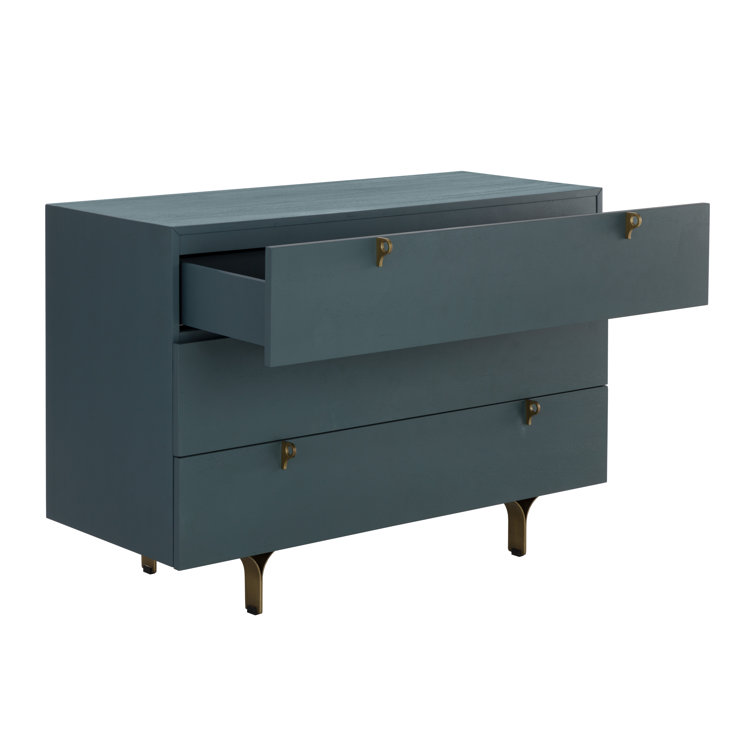 Celine Transitional 3-Drawer White Dresser