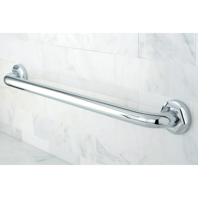 Polished Chrome 12-Inch Decorative Grab Bar for Bathroom