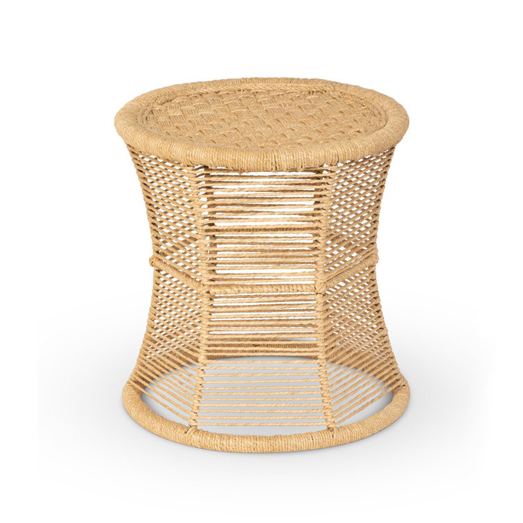 Sanibel Natural Woven Rope Round Side Table
