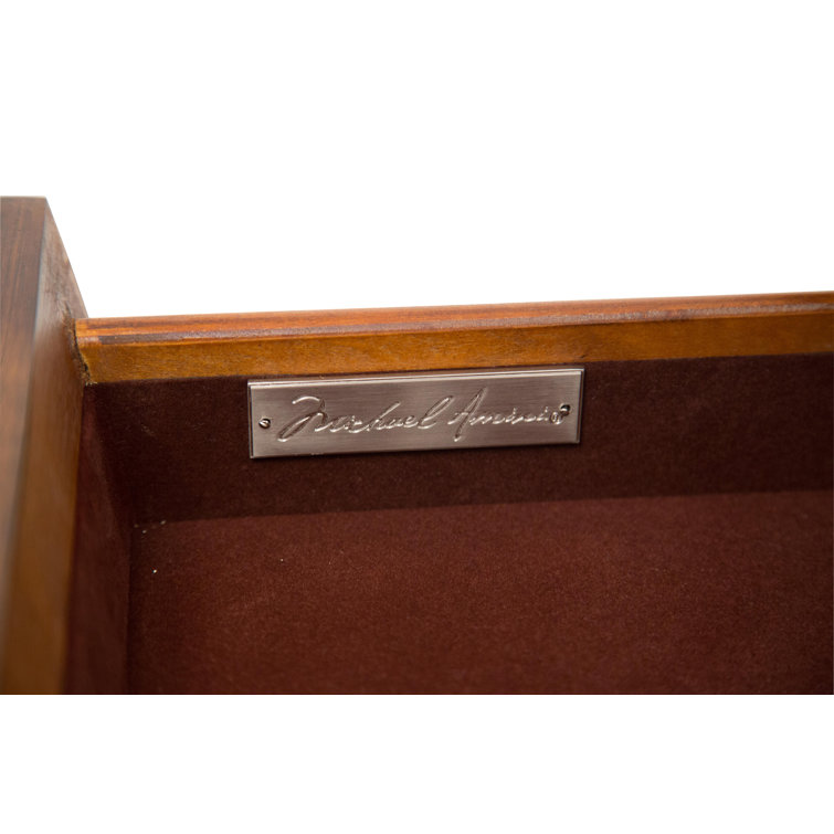 Elegant Transitional 70.5" Light Espresso Dresser with Mirrored Accents