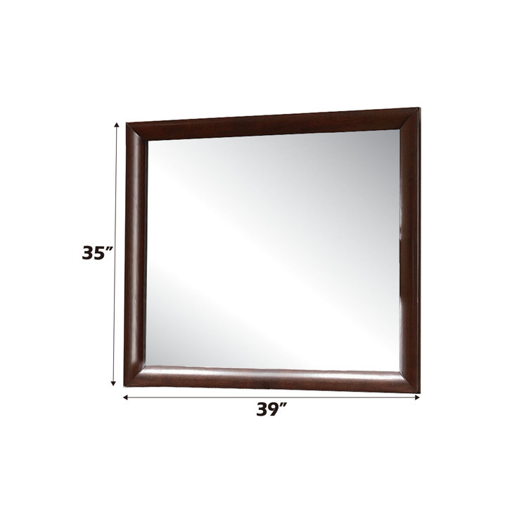 Espresso Rectangular Wooden Framed Dresser Mirror
