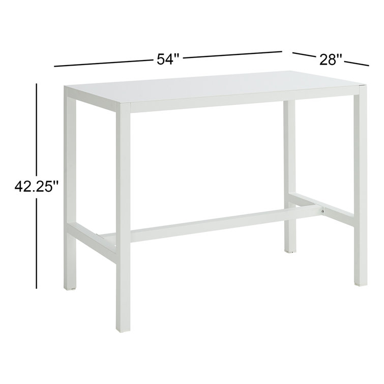 Armando Black Aluminum Rectangular Bar Table