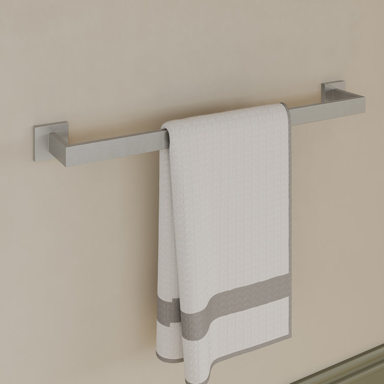 Brushed Nickel 4-Piece Bathroom Hardware Set with Towel Bar
