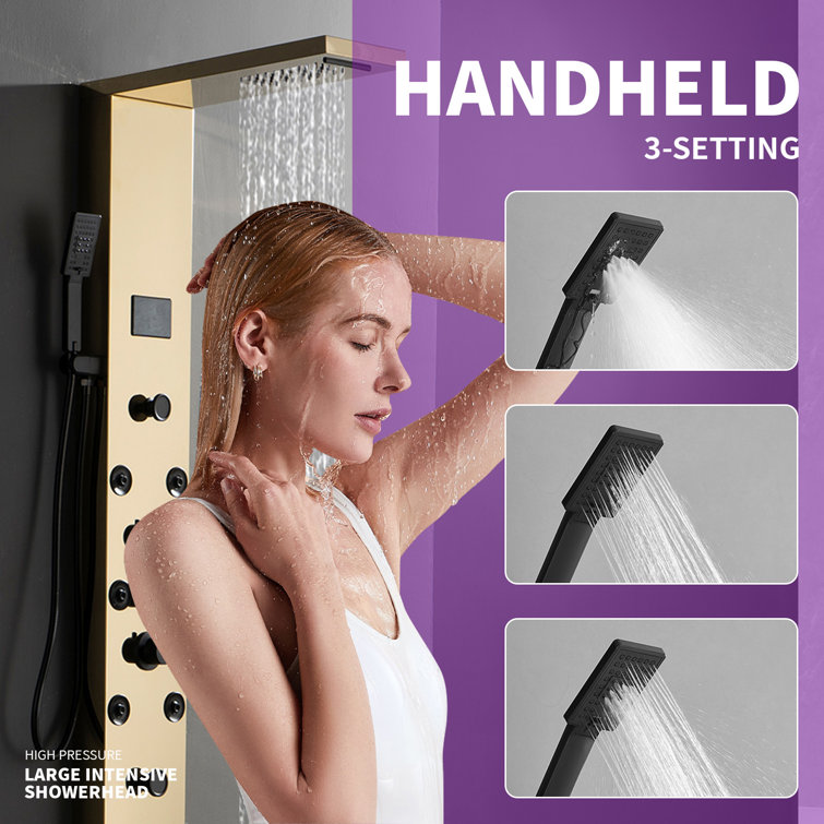 57.99'' Shower Panel with Fixed Shower Head