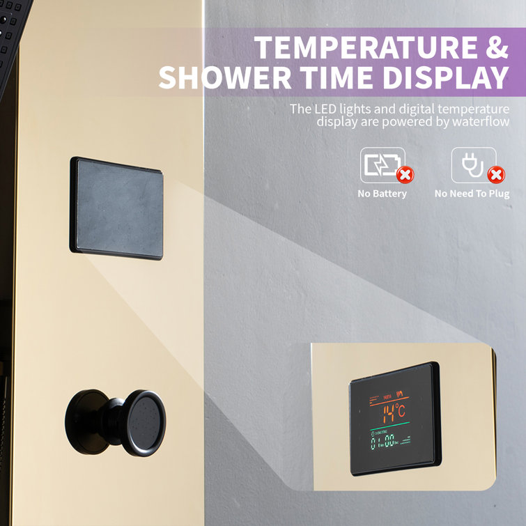 57.99'' Shower Panel with Fixed Shower Head