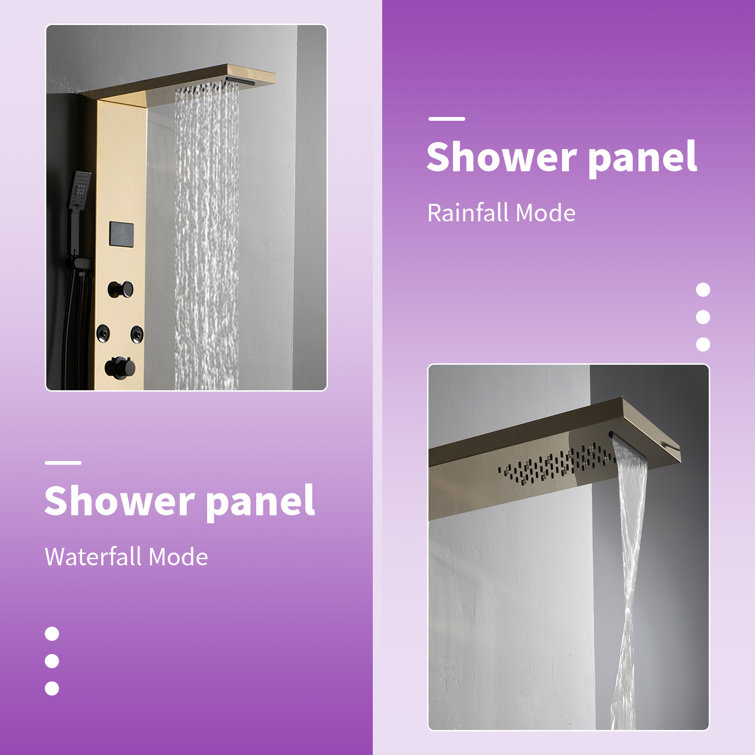 57.99'' Shower Panel with Fixed Shower Head