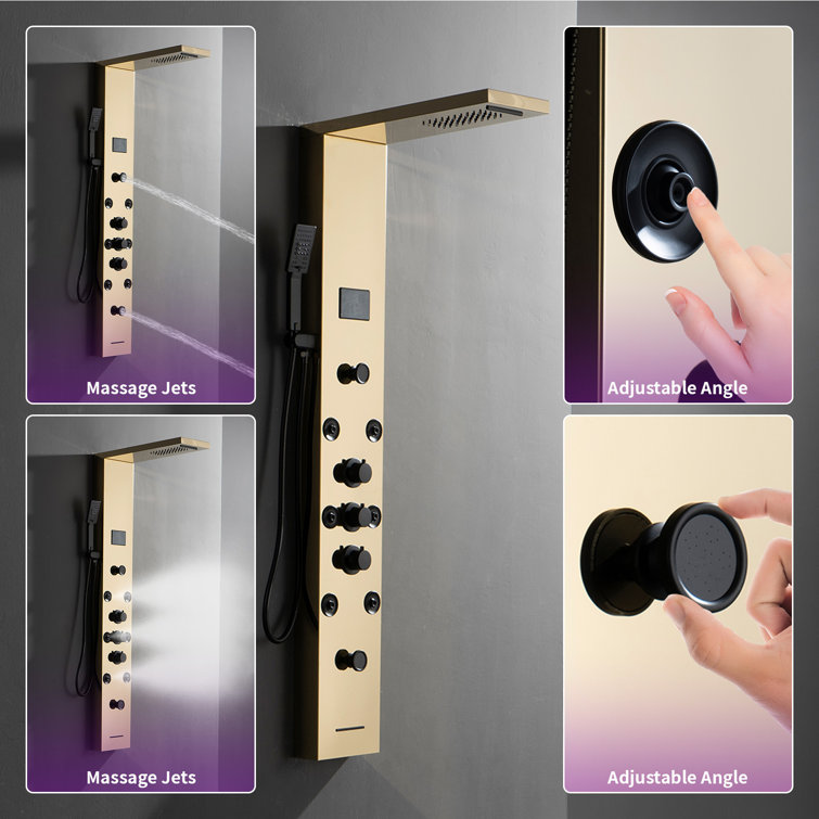 57.99'' Shower Panel with Fixed Shower Head