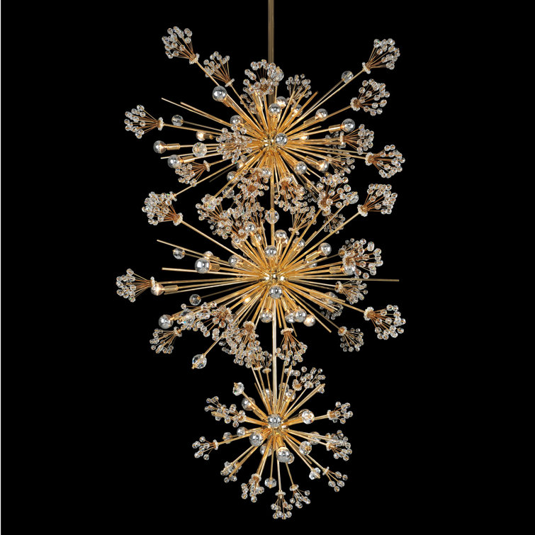 Constellation Gold Crystal 50-Light Sputnik Chandelier