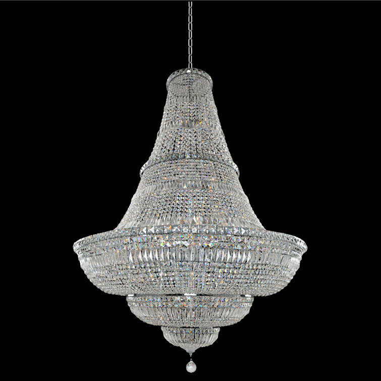Betti Empire Crystal Chrome 56-Light Pendant Chandelier