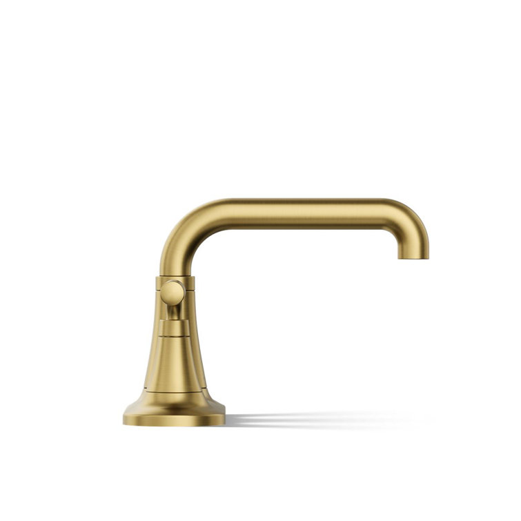 Tone Vibrant Brushed Moderne Brass Two-Handle Centerset Bathroom Faucet