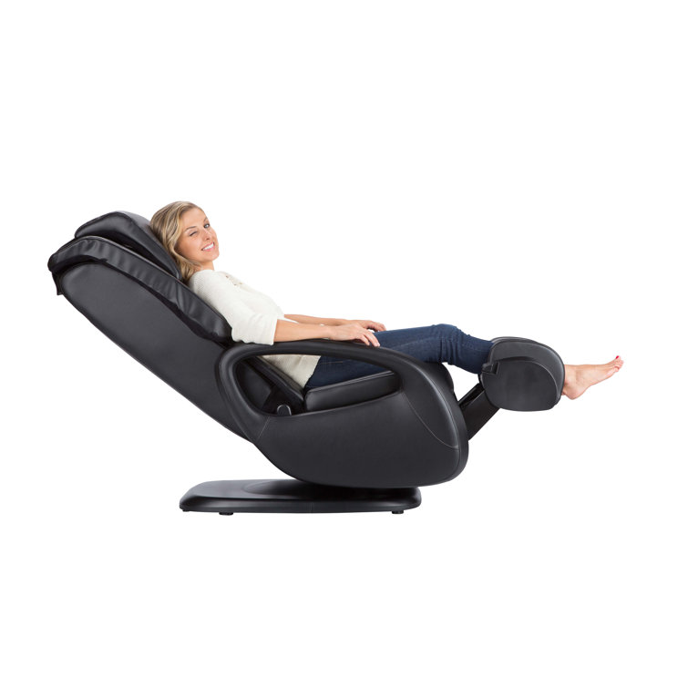 Black Faux Leather Swivel Massage Recliner Chair