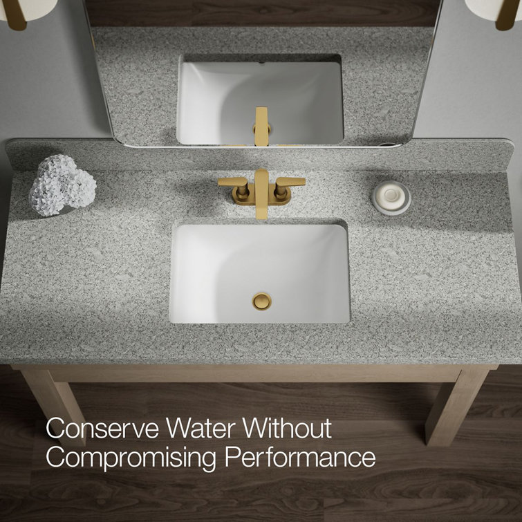 Hint Vibrant Brushed Moderne Brass Centerset Bathroom Faucet