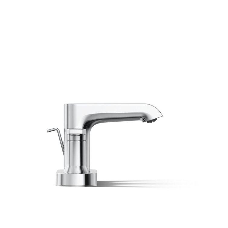Polished Chrome Two-Handle Bathroom Sink Faucet with Pop-Up Drain