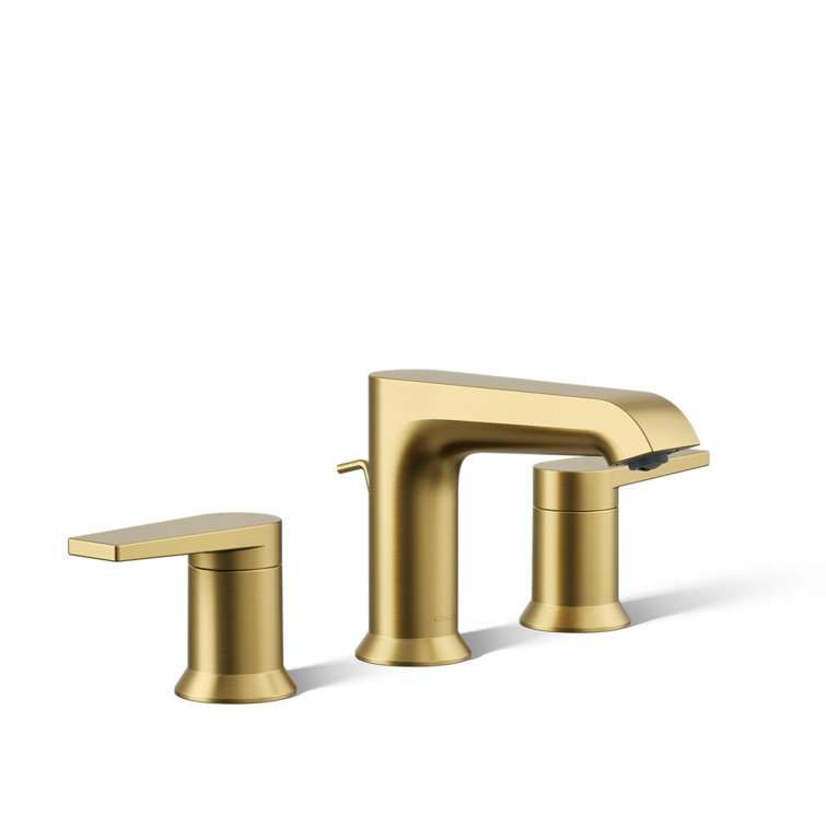 Hint Vibrant Brushed Moderne Brass 8" Widespread Bathroom Faucet