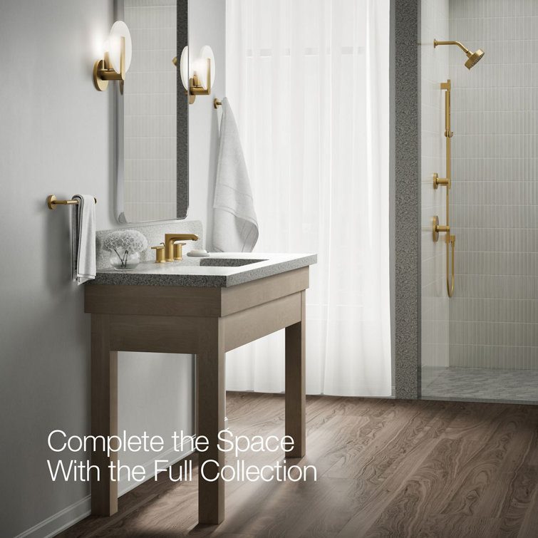 Hint Vibrant Brushed Moderne Brass 8" Widespread Bathroom Faucet