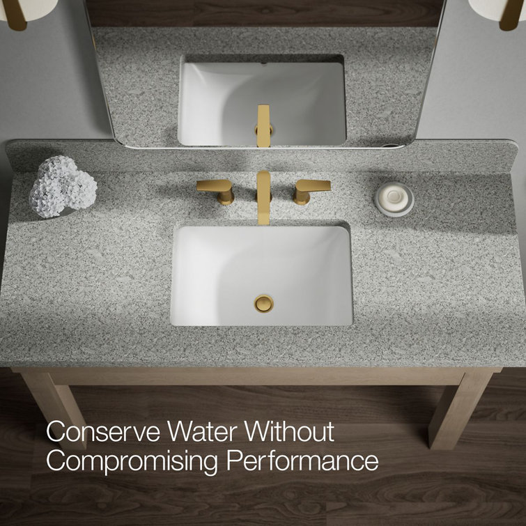 Hint Vibrant Brushed Moderne Brass 8" Widespread Bathroom Faucet