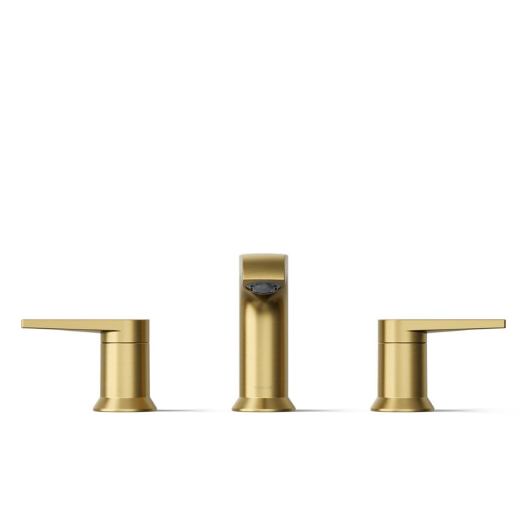 Hint Vibrant Brushed Moderne Brass 8" Widespread Bathroom Faucet