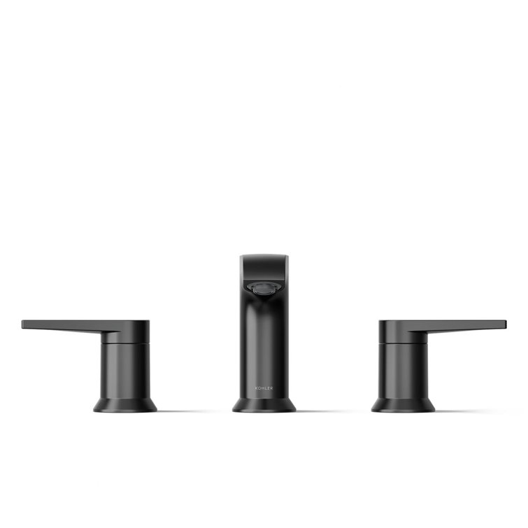 Minimalist Matte Black 2-Handle Widespread Bathroom Faucet