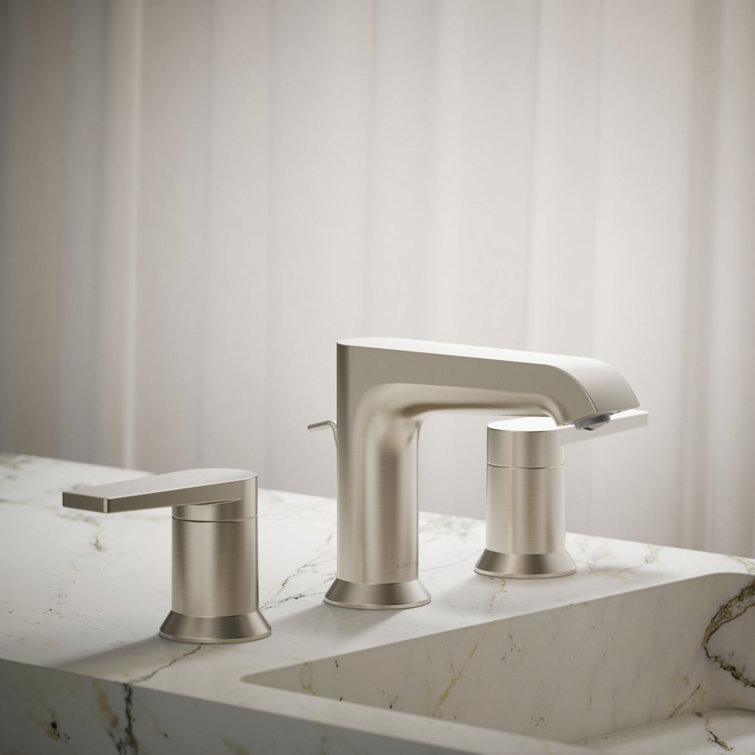 Kohler Hint 4.75" Vibrant Brushed Nickel Widespread Bathroom Faucet