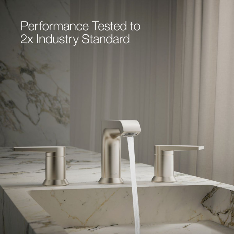 Kohler Hint 4.75" Vibrant Brushed Nickel Widespread Bathroom Faucet