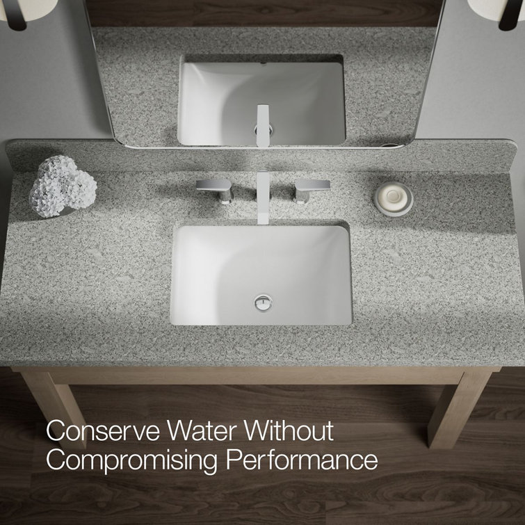 Polished Chrome Minimalist Widespread Bathroom Faucet with Pop-Up Drain