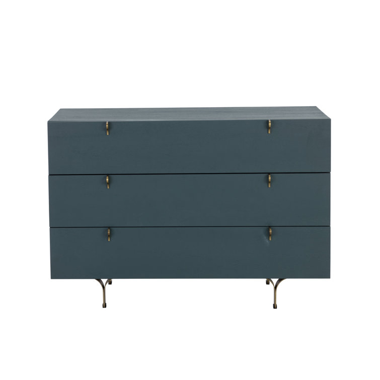 Celine Transitional 3-Drawer White Dresser
