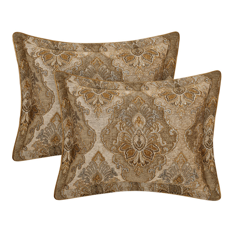 Bradshaw Natural Chenille Damask King Comforter Set
