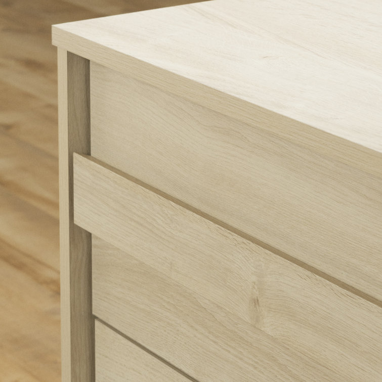 Bleached Oak Contemporary 4-Drawer Nursery Chest