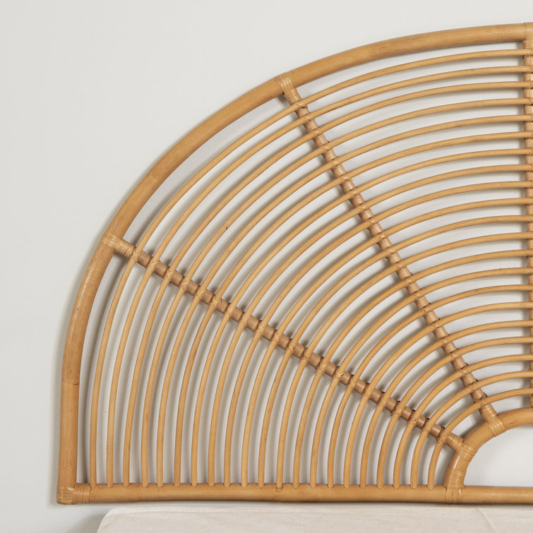 Natural Rattan Rainbow Wall-Mounted Full Headboard