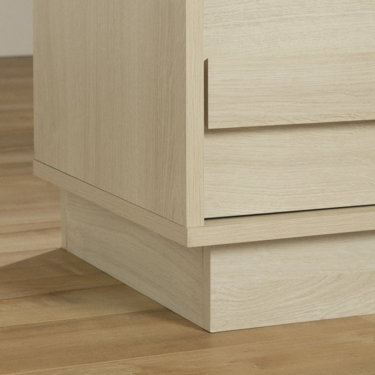 Bleached Oak Contemporary 4-Drawer Nursery Chest