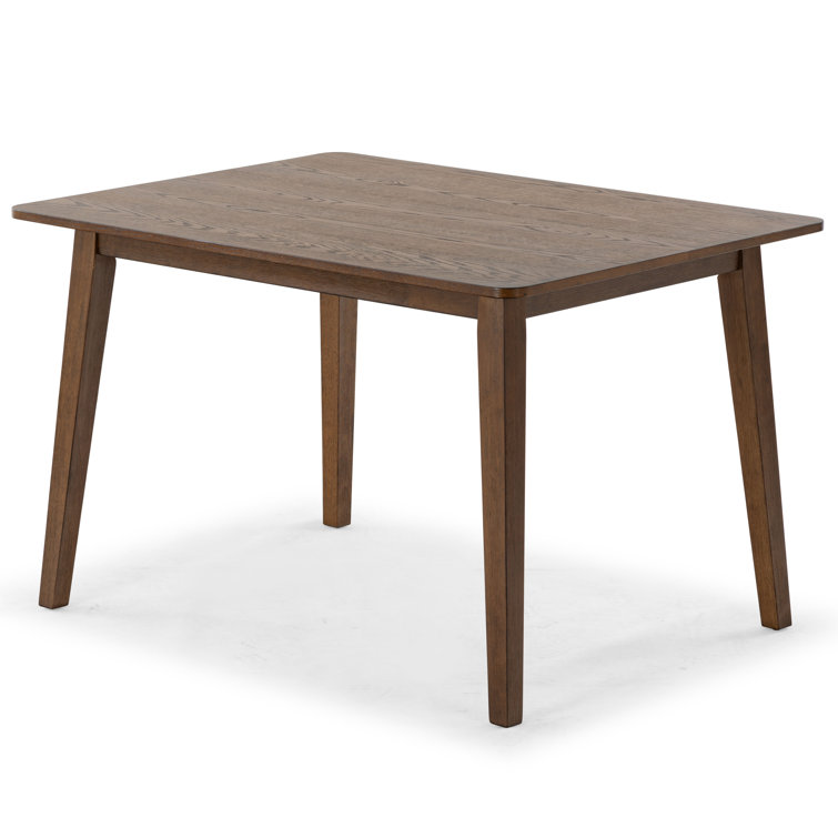 Christien 48" Medium Oak Rubberwood Dining Table
